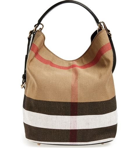 burberry check printed bucket bag.